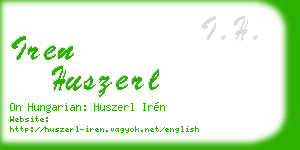 iren huszerl business card