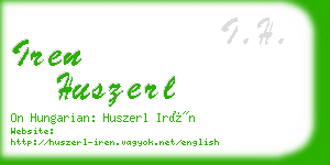 iren huszerl business card